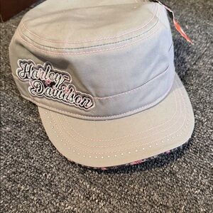 Harley-Davidson Kids Cap in Gray with Pink Accents